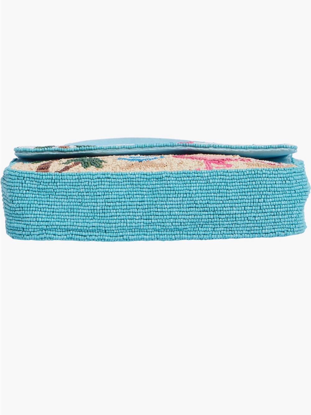 Beaded Flamingo Beach Scene Shoulder Bag - Picture 8 of 8